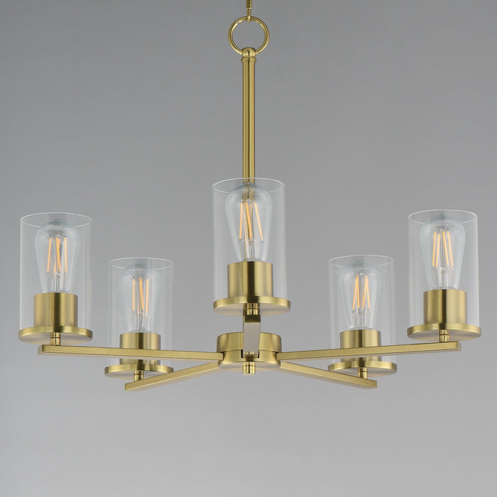 Myhouse Lighting Maxim - 10286CLSBR - Five Light Chandelier - Lateral - Satin Brass