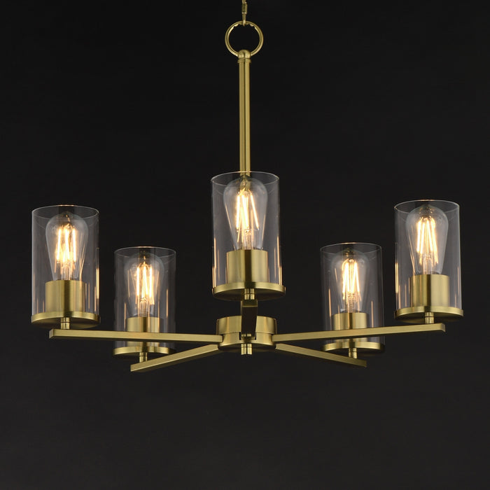 Myhouse Lighting Maxim - 10286CLSBR - Five Light Chandelier - Lateral - Satin Brass