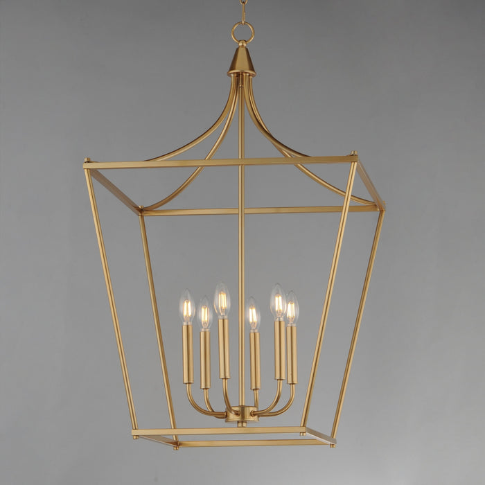 Myhouse Lighting Maxim - 25316NAB - Six Light Pendant - Clifton - Natural Aged Brass