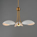 Myhouse Lighting Maxim - 10824WTNAB - Three Light Pendant - Maris - White/Natural Aged Brass
