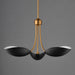 Myhouse Lighting Maxim - 10824BKNAB - Three Light Pendant - Maris - Black / Natural Aged Brass
