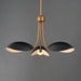 Myhouse Lighting Maxim - 10824BKNAB - Three Light Pendant - Maris - Black / Natural Aged Brass