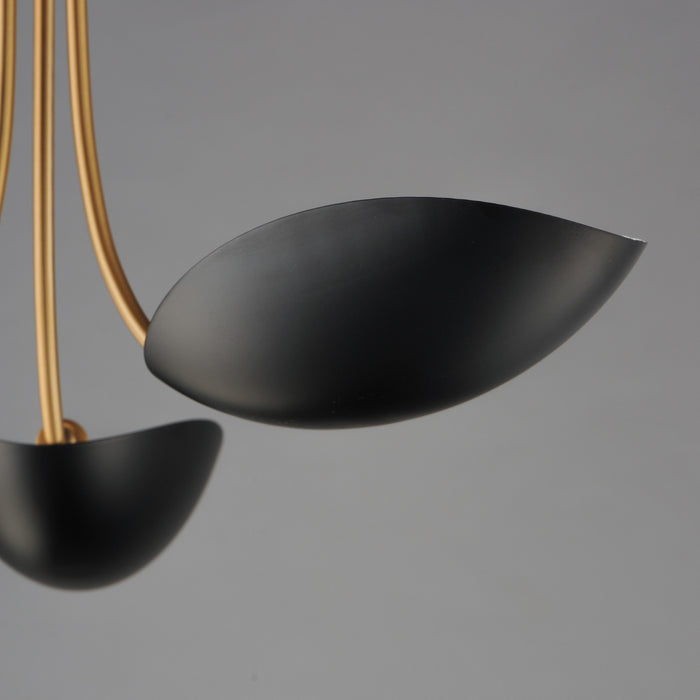 Myhouse Lighting Maxim - 10824BKNAB - Three Light Pendant - Maris - Black / Natural Aged Brass