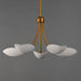 Myhouse Lighting Maxim - 10825WTNAB - Five Light Chandelier - Maris - White/Natural Aged Brass
