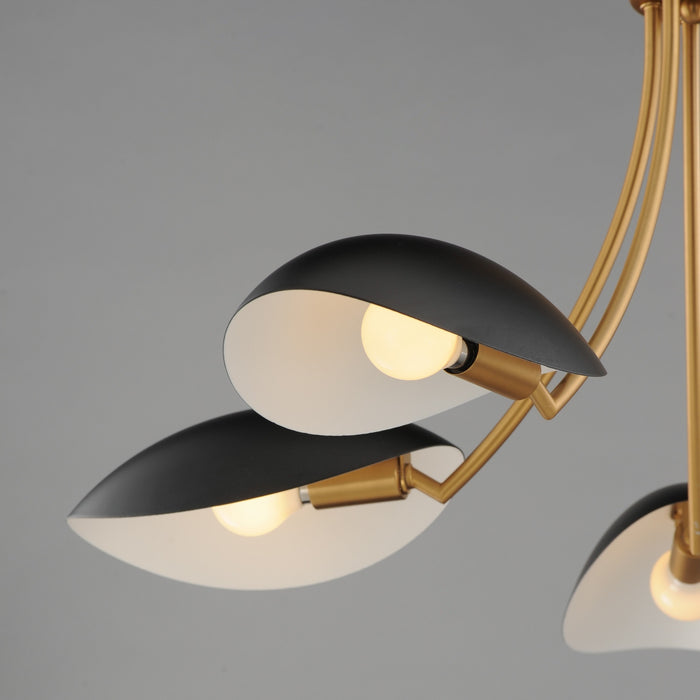 Myhouse Lighting Maxim - 10825BKNAB - Five Light Chandelier - Maris - Black / Natural Aged Brass