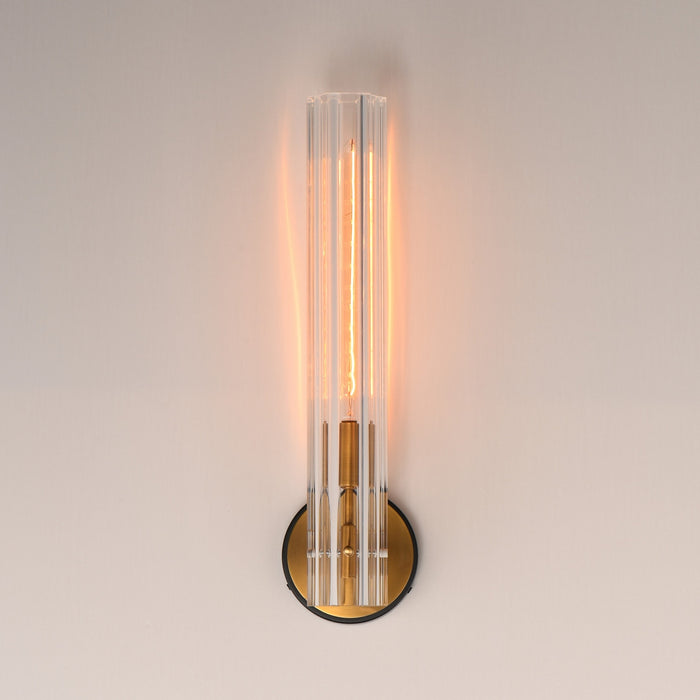 Myhouse Lighting Maxim - 16110CLBKAB - One Light Wall Sconce - Flambeau - Black / Antique Brass