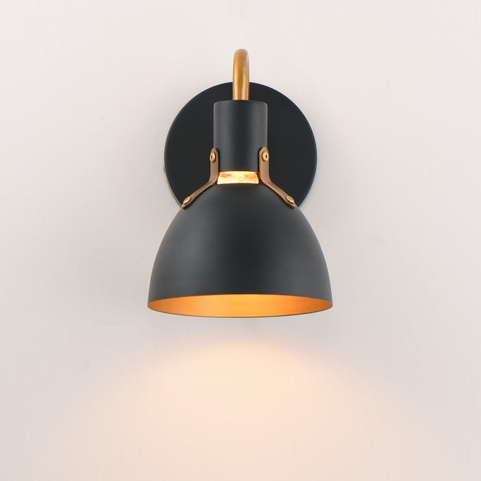 Myhouse Lighting Maxim - 12341BKAB - One Light Wall Sconce - Dusk - Black / Antique Brass