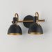 Myhouse Lighting Maxim - 12342BKAB - Two Light Wall Sconce - Dusk - Black / Antique Brass