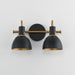 Myhouse Lighting Maxim - 12342BKAB - Two Light Wall Sconce - Dusk - Black / Antique Brass