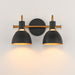 Myhouse Lighting Maxim - 12342BKAB - Two Light Wall Sconce - Dusk - Black / Antique Brass