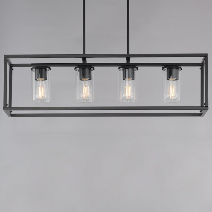 Myhouse Lighting Maxim - 10288CLBK - Four Light Linear Pendant - Lateral - Black