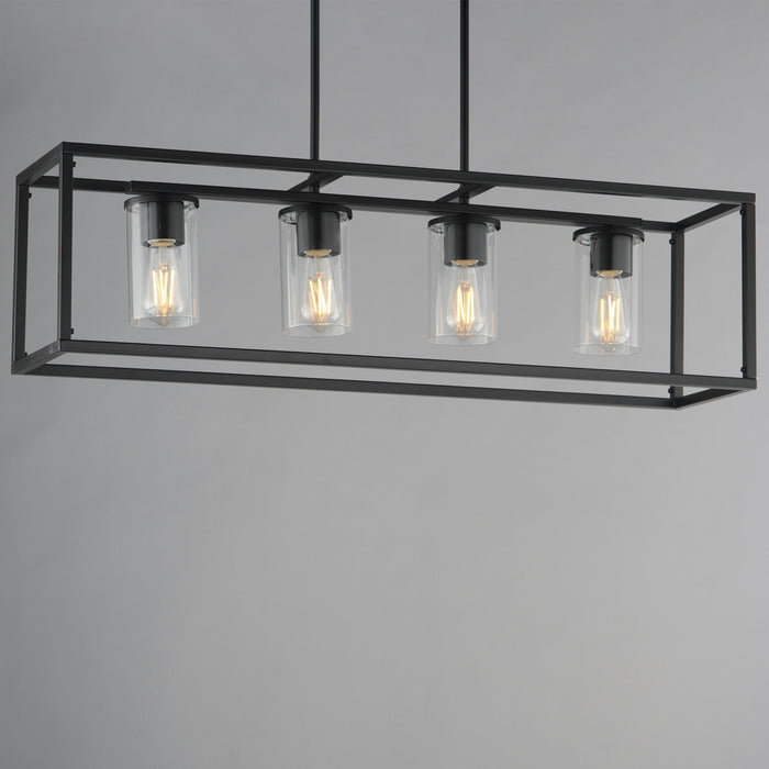 Myhouse Lighting Maxim - 10288CLBK - Four Light Linear Pendant - Lateral - Black