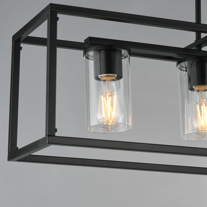 Myhouse Lighting Maxim - 10288CLBK - Four Light Linear Pendant - Lateral - Black