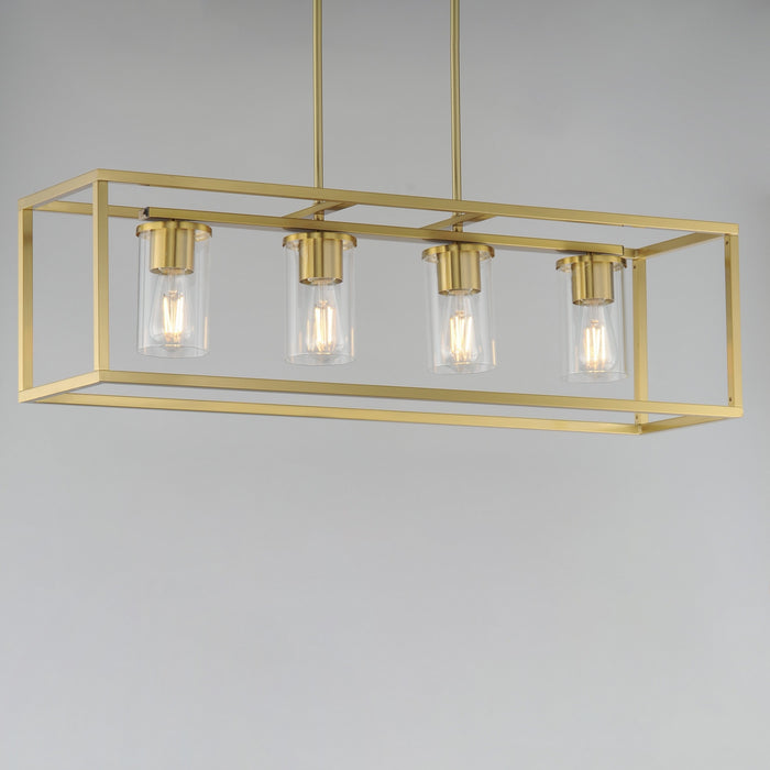 Myhouse Lighting Maxim - 10288CLSBR - Four Light Linear Pendant - Lateral - Satin Brass