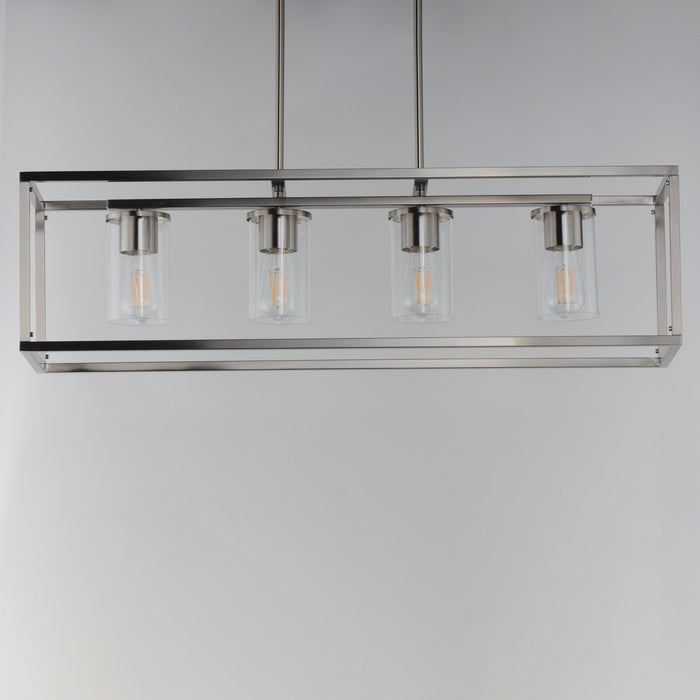 Myhouse Lighting Maxim - 10288CLSN - Four Light Linear Pendant - Lateral - Satin Nickel