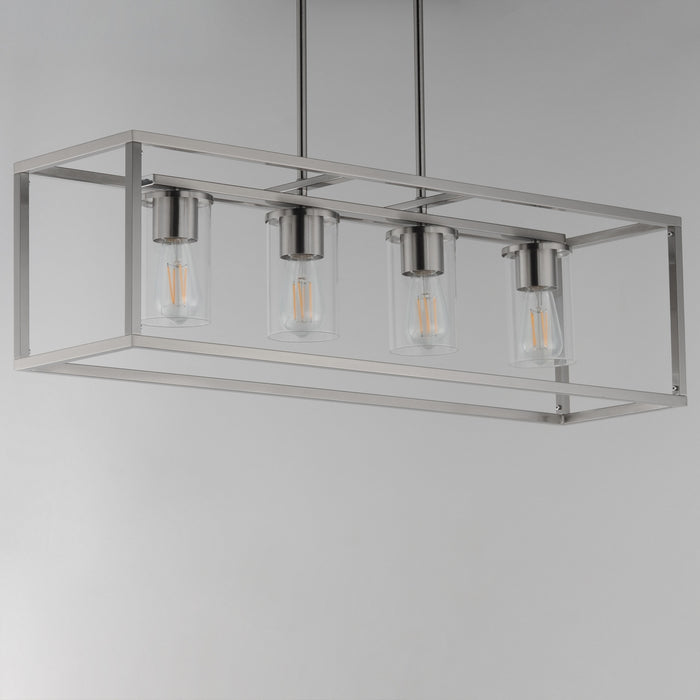 Myhouse Lighting Maxim - 10288CLSN - Four Light Linear Pendant - Lateral - Satin Nickel