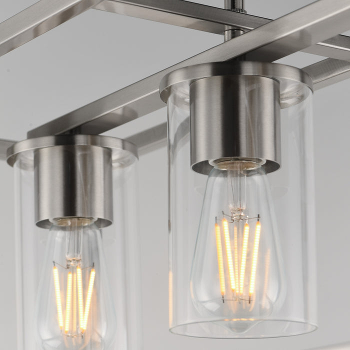 Myhouse Lighting Maxim - 10288CLSN - Four Light Linear Pendant - Lateral - Satin Nickel