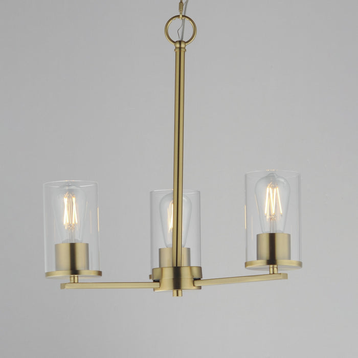 Myhouse Lighting Maxim - 10287CLSBR - Three Light Chandelier - Lateral - Satin Brass
