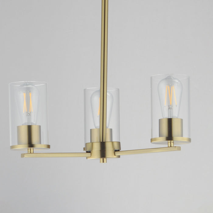 Myhouse Lighting Maxim - 10287CLSBR - Three Light Chandelier - Lateral - Satin Brass