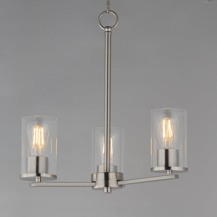 Myhouse Lighting Maxim - 10287CLSN - Three Light Chandelier - Lateral - Satin Nickel