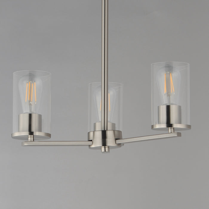 Myhouse Lighting Maxim - 10287CLSN - Three Light Chandelier - Lateral - Satin Nickel