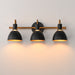 Myhouse Lighting Maxim - 12343BKAB - Three Light Wall Sconce - Dusk - Black / Antique Brass