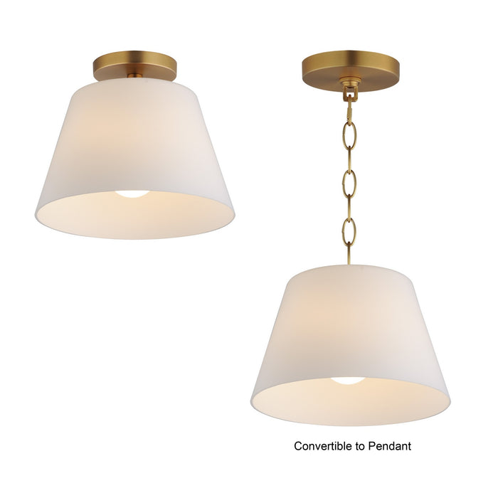 Myhouse Lighting Maxim - 12880SWNAB - One Light Semi-Flush Mount/Pendant - Hudson - Natural Aged Brass