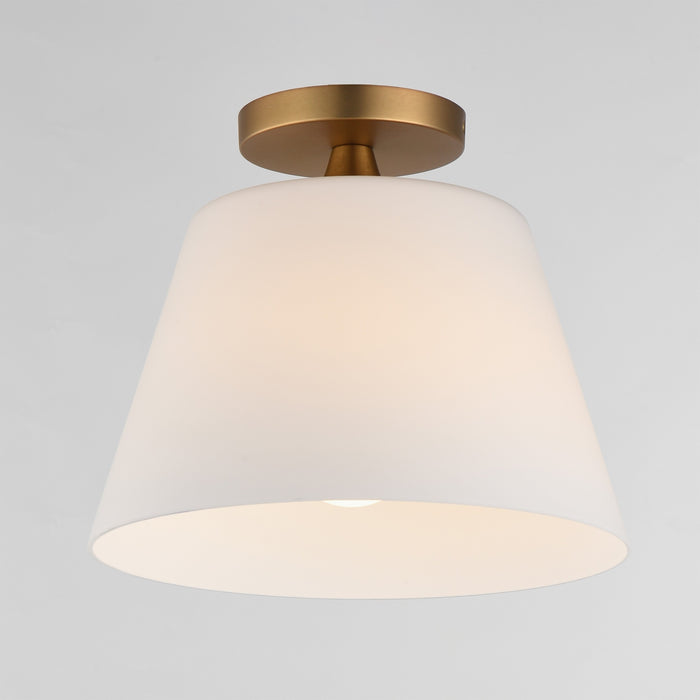 Myhouse Lighting Maxim - 12880SWNAB - One Light Semi-Flush Mount/Pendant - Hudson - Natural Aged Brass