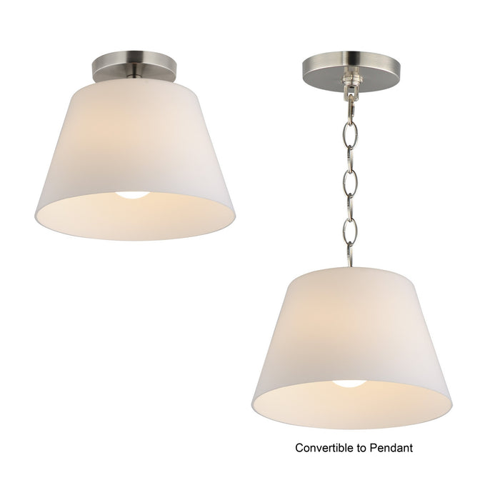 Myhouse Lighting Maxim - 12880SWSN - One Light Semi-Flush Mount/Pendant - Hudson - Satin Nickel