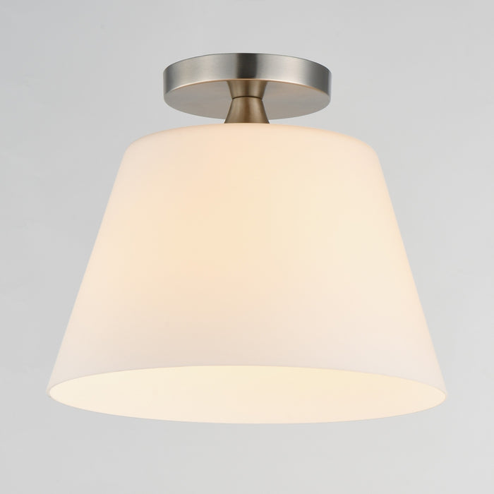 Myhouse Lighting Maxim - 12880SWSN - One Light Semi-Flush Mount/Pendant - Hudson - Satin Nickel