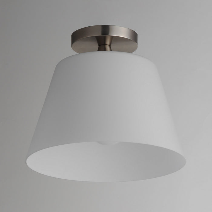 Myhouse Lighting Maxim - 12880SWSN - One Light Semi-Flush Mount/Pendant - Hudson - Satin Nickel