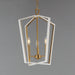 Myhouse Lighting Maxim - 28613WTNAB - Three Light Pendant - Melrose - White/Natural Aged Brass