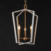 Myhouse Lighting Maxim - 28613WTNAB - Three Light Pendant - Melrose - White/Natural Aged Brass