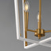Myhouse Lighting Maxim - 28613WTNAB - Three Light Pendant - Melrose - White/Natural Aged Brass
