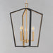 Myhouse Lighting Maxim - 28613BKNAB - Three Light Pendant - Melrose - Black / Natural Aged Brass