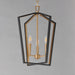 Myhouse Lighting Maxim - 28613BKNAB - Three Light Pendant - Melrose - Black / Natural Aged Brass