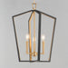 Myhouse Lighting Maxim - 28613BKNAB - Three Light Pendant - Melrose - Black / Natural Aged Brass