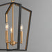 Myhouse Lighting Maxim - 28613BKNAB - Three Light Pendant - Melrose - Black / Natural Aged Brass