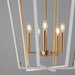 Myhouse Lighting Maxim - 28615WTNAB - Five Light Pendant - Melrose - White/Natural Aged Brass