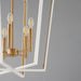 Myhouse Lighting Maxim - 28615WTNAB - Five Light Pendant - Melrose - White/Natural Aged Brass