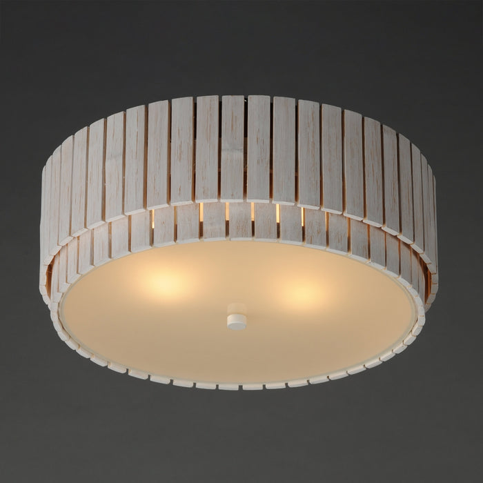 Myhouse Lighting Maxim - 14459WWTEC - Two Light Flush Mount - Satori - Ecru