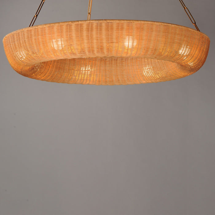 Myhouse Lighting Maxim - 14314NANAB - Eight Light Pendant - Bower - Natural Aged Brass