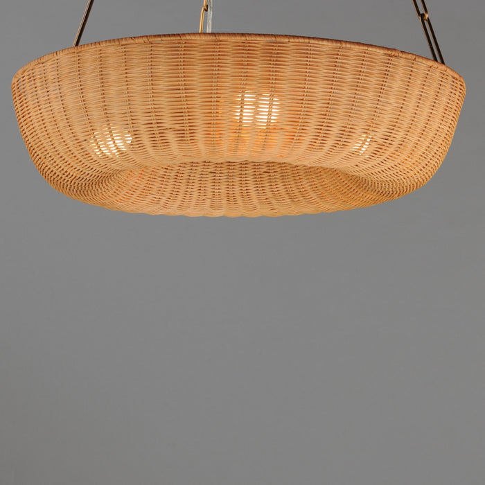 Myhouse Lighting Maxim - 14312NANAB - Three Light Pendant - Bower - Natural Aged Brass
