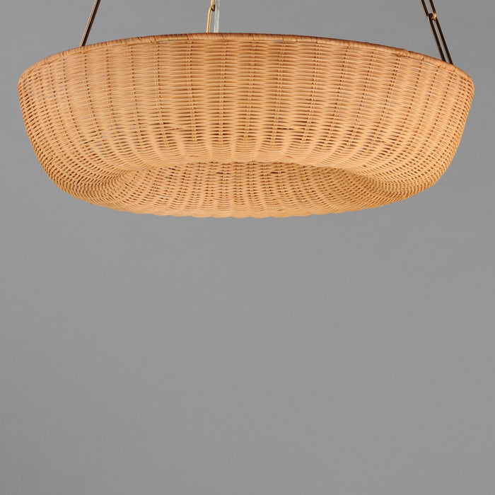 Myhouse Lighting Maxim - 14312NANAB - Three Light Pendant - Bower - Natural Aged Brass