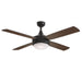 Myhouse Lighting Maxim - 88784BK - 52" Ceiling Fan - Quattro - Black