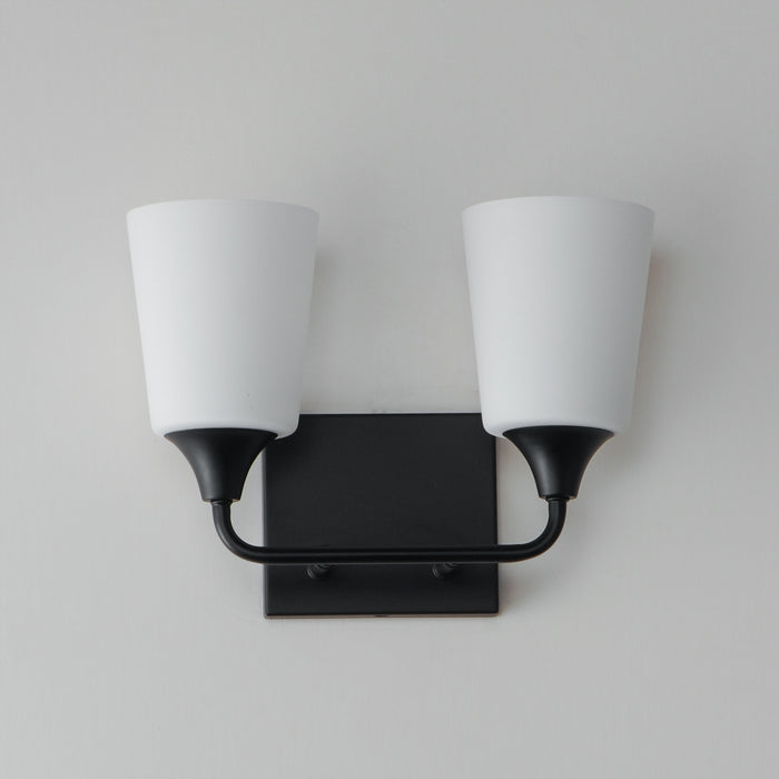 Myhouse Lighting Maxim - 12882SWBK - Two Light Bath Vanity - Hudson - Black