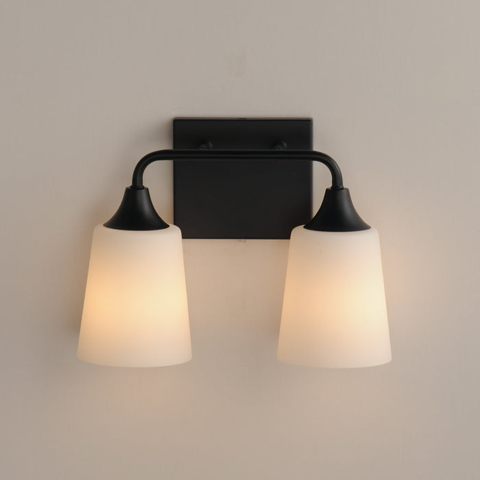 Myhouse Lighting Maxim - 12882SWBK - Two Light Bath Vanity - Hudson - Black