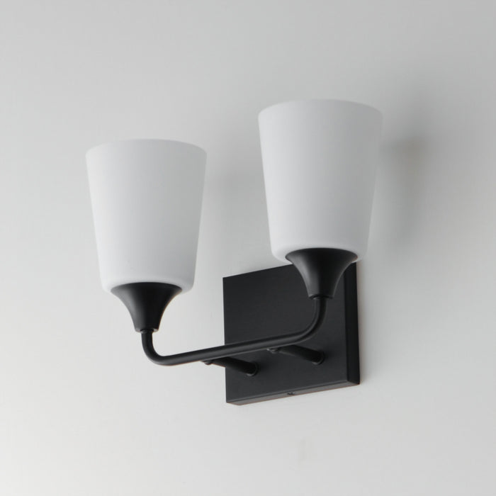 Myhouse Lighting Maxim - 12882SWBK - Two Light Bath Vanity - Hudson - Black