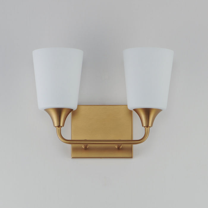 Myhouse Lighting Maxim - 12882SWNAB - Two Light Bath Vanity - Hudson - Natural Aged Brass