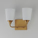 Myhouse Lighting Maxim - 12882SWNAB - Two Light Bath Vanity - Hudson - Natural Aged Brass